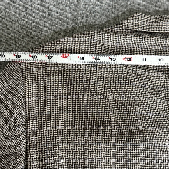 Canali Silk Wool Houndstooth Windowpane Brown Dual Vent Blazer Jacket 52 IT 42R - Picture 14 of 16